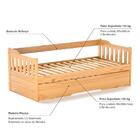 Bicama Infantil Prime Madeira Maciça Mel Housin