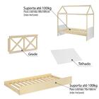 Bicama Infantil Reversível c/Grade e Telhado Casinha Garden -