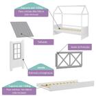 Bicama Infantil Reversível Completa Casinha Garden Branco/Cin