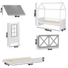 Bicama Infantil Reversível Completa Casinha Garden II Branco/