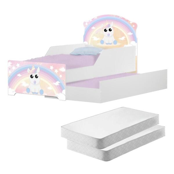 Bicama Infantil Uly Unicórnio Bebê Com Colchões