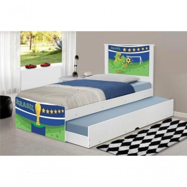 Bicama Juvenil Adesivada Copa Do Mundo Brasil