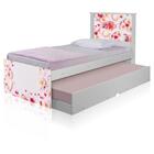 Bicama Juvenil Adesivada Rosas Com Colchões