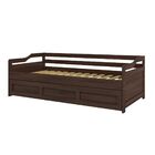 Bicama Londrina Para Solteiro Castanho Em Madeira Maciça De P