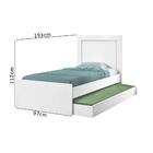 Bicama Luara Solteiro Branca Branco