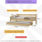 Bicama Madeira Maciça Com Colchões Inclusos Paris Multimóveis