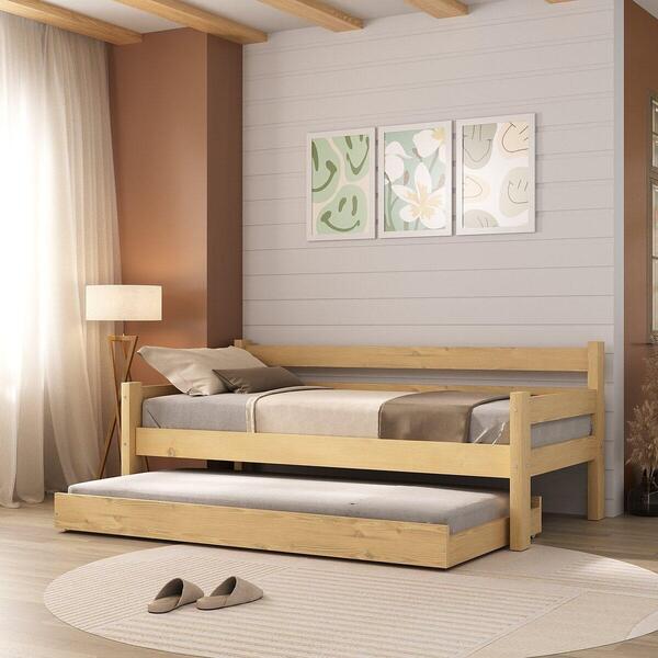 Bicama Madeira Maciça Para Colchão 78/88 X 188cm Paris Multim