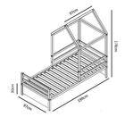 Bicama Meia Casinha Infantil Proteção Ludika Madeira Pinus Re