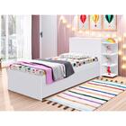 Bicama Menina Baú E Prateleiras Alicia Branco