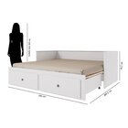 Bicama Palino 90x190cm Em Madeira Maciça Branco Lavado