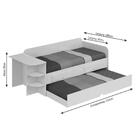 Bicama Sofá 2 Gavetas 100% Mdf Escrivaninha Lateral Helena Ci