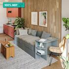 Bicama Sofá 2 Gavetas 100% Mdf Escrivaninha Lateral Helena Ci