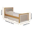 Bicama Solteiro 100% Mdf Com Proteção Lateral Tela Decorativa