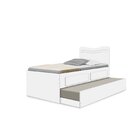 Bicama Solteiro 2 Gavetas Margarida  Branco
