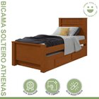 Bicama Solteiro 2 Gavetas Mdf Athenas Frassino/off White