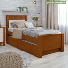 Bicama Solteiro 2 Gavetas Mdf Athenas Frassino/off White