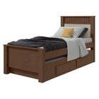 Bicama Solteiro 2 Gavetas Mdf Athenas Móveis Lopas Imbuia Cle