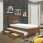 Bicama Solteiro 2 Gavetas Star Leifer