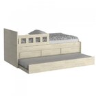 Bicama Solteiro 3 Gavetas  Marfim Areia