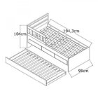 Bicama Solteiro 3 Gavetas  Marfim Areia
