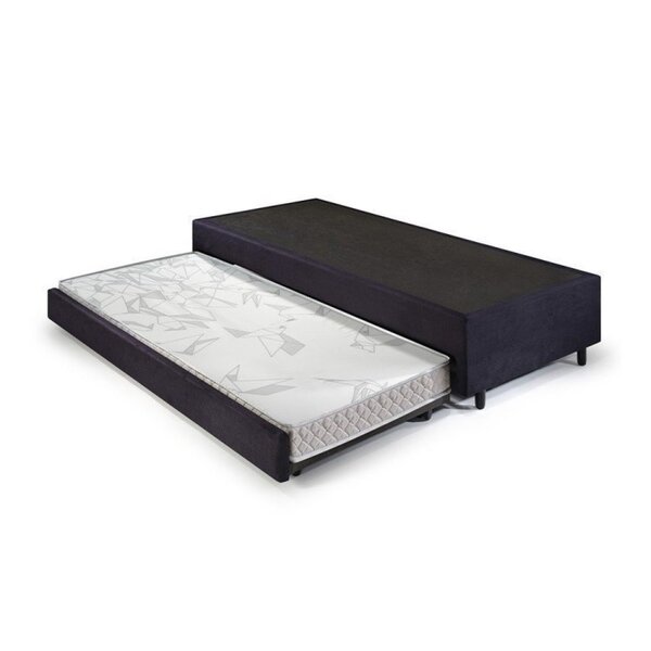 Bicama Solteiro 88x188x36cm Suede Com Colchão Auxiliar D23 78