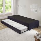 Bicama Solteiro 88x188x36cm Suede Com Colchão Auxiliar D23 78