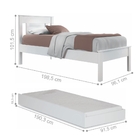 Bicama Solteiro Ace Branco Com 2 Colchões