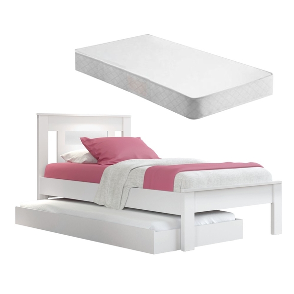 Bicama Solteiro Ace Branco Com 2 Colchões