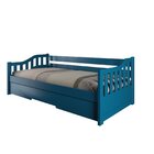 Bicama Solteiro American Estilo Sofá Em Madeira Maciça Azul