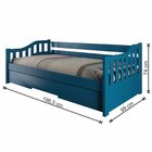 Bicama Solteiro American Estilo Sofá Em Madeira Maciça Azul