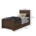 Bicama Solteiro Athenas Color Flex Com 2 Gavetas - Móveis Lop