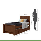 Bicama Solteiro Athenas Imbuia Clean