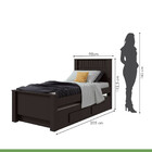 Bicama Solteiro Athenas Preta