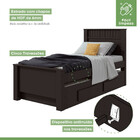 Bicama Solteiro Athenas Preta