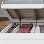 Bicama Solteiro Baú Com Cama Auxiliar Branca