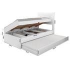 Bicama Solteiro Baú Com Cama Auxiliar Branca