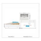 Bicama Solteiro Baú Com Nicho E Cama Auxiliar Invicta Branco