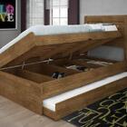 Bicama Solteiro Baú Malbec com Auxiliar e Colchões