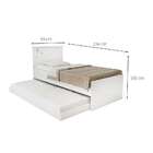 Bicama Solteiro Bibox Beatriz Branca