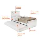 Bicama Solteiro Bibox Bibiana Branca