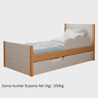 Bicama Solteiro C/ Protetor Lateral 100% Mdf Acabamento Em La