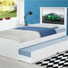 Bicama Solteiro Carro Verde Veloz Com Colchões