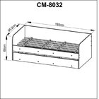 Bicama Solteiro Com Auxiliar Cm8032 Branco