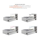 Bicama Solteiro Com Baú, 2 Gavetas E Cama Auxiliar Iris Branc