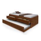 Bicama Solteiro Com Gaveta Leicester Castanho