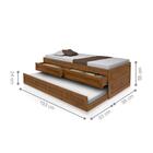 Bicama Solteiro Com Gaveta Leicester Imbuia