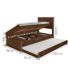 Bicama Solteiro Compartimento Rosangela Malbec