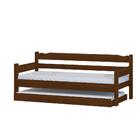 Bicama Solteiro De Madeira Maciça Com Cama Auxiliar Nemargi C