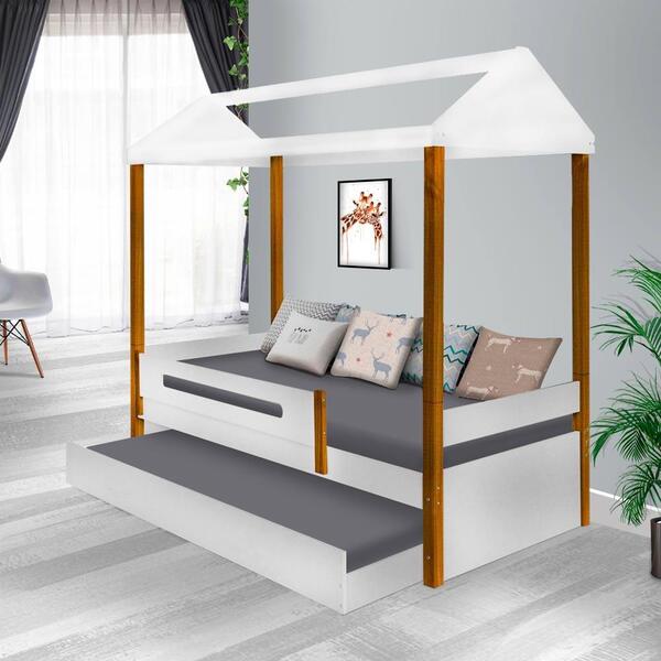 Bicama Solteiro Divaloto Casa Montessoriana Sara Branco E Mel