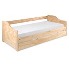 Bicama Solteiro Em Madeira Maciça Natural